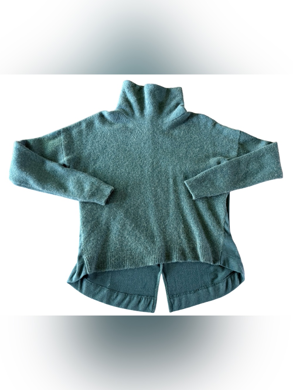 Splendid Cashmere Sweater Small Green Mixed Media Soft Luxe Knit Top